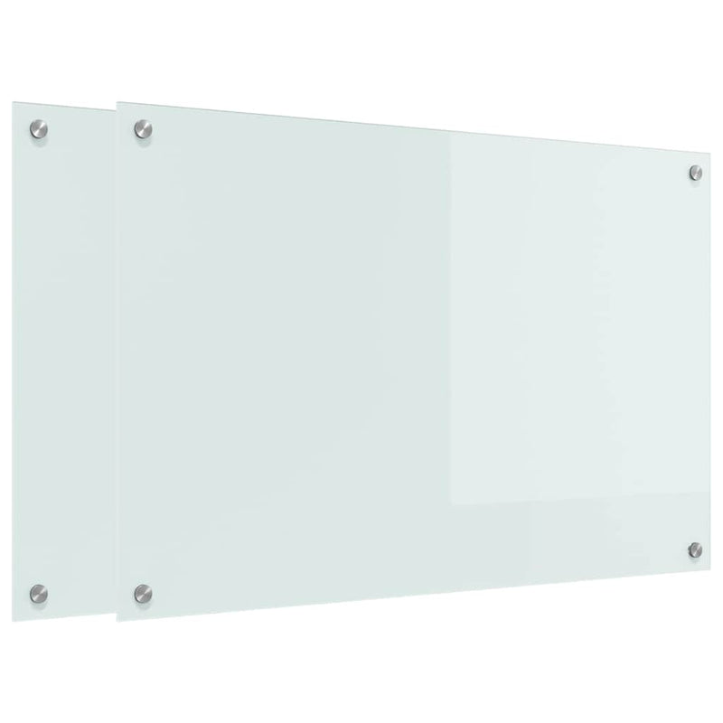 vidaXL Konyhai splashback Fehér 90 x 60 x 0.8 cm edzett üveg