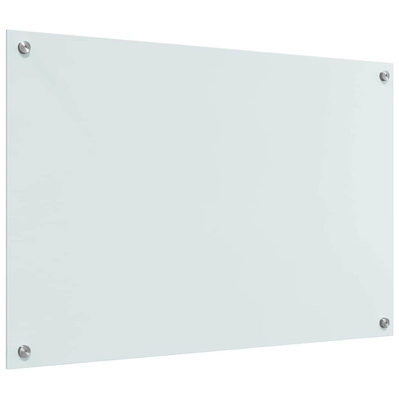 vidaXL Konyhai splashback Fehér 90 x 60 x 0.8 cm edzett üveg