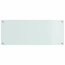 vidaXL Konyhai splashback 2 pcs Fehér 100 x 40 cm edzett üveg