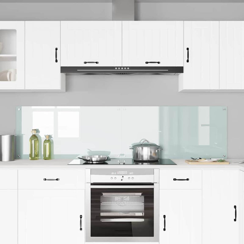 vidaXL Konyhai splashback Fehér 100 x 50 x 0,8 cm edzett üveg