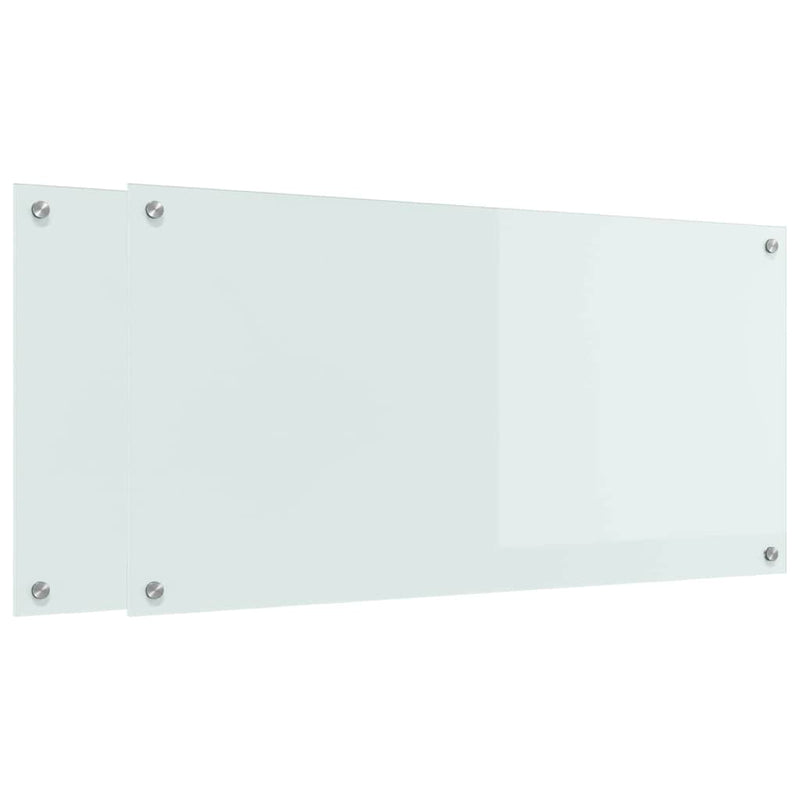 vidaXL Konyhai splashback Fehér 100 x 50 x 0,8 cm edzett üveg