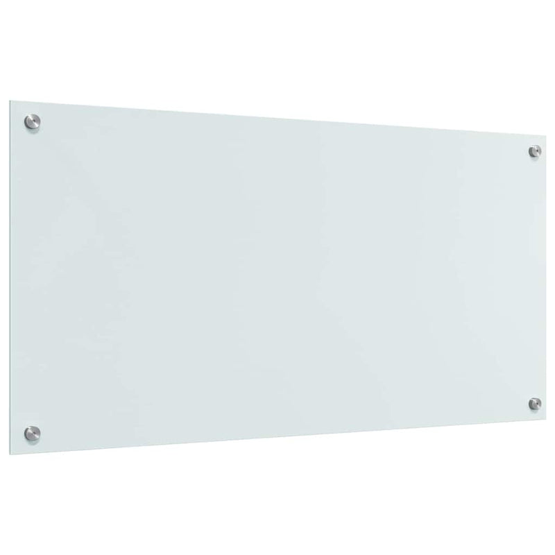 vidaXL Konyhai splashback Fehér 100 x 50 x 0,8 cm edzett üveg