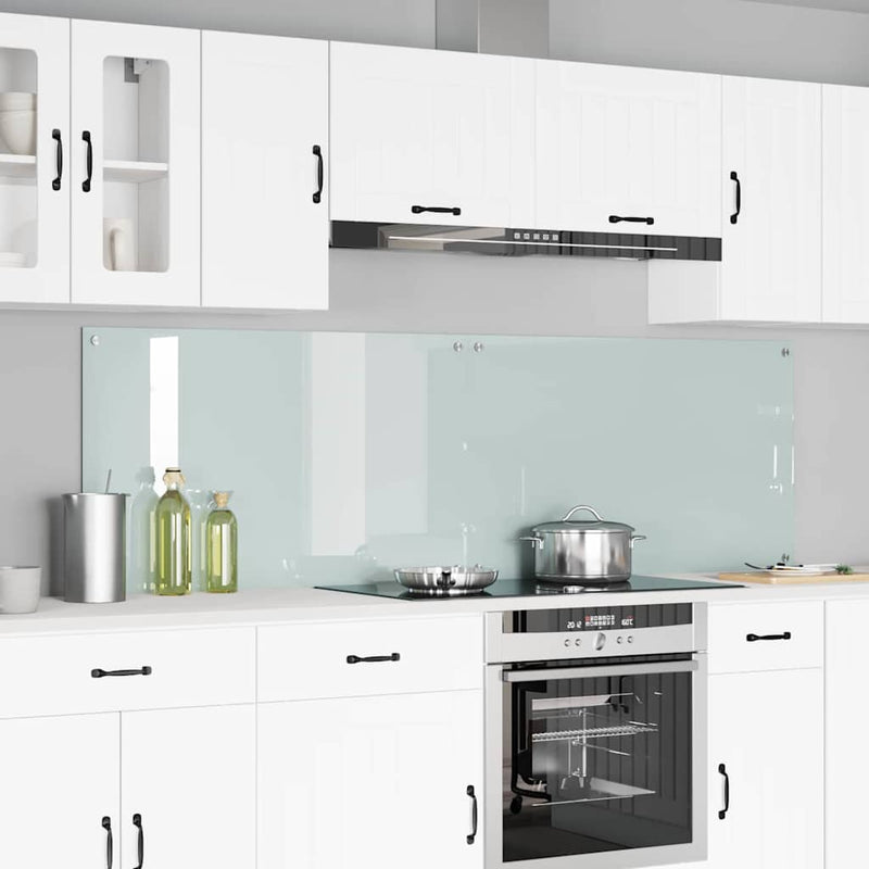 vidaXL Konyhai splashback Fehér 100 x 60 x 0.8 cm edzett üveg