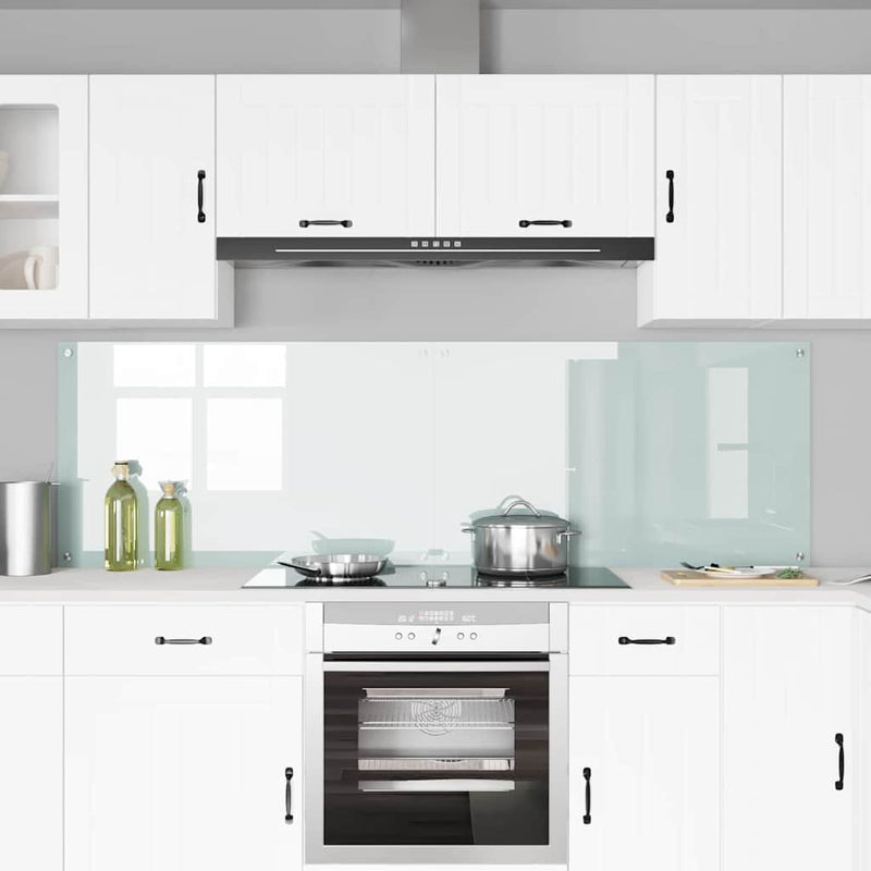 vidaXL Konyhai splashback Fehér 100 x 60 x 0.8 cm edzett üveg