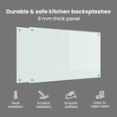 vidaXL Konyhai hátfal 2 pcs Fehér 100 x 60 cm edzett üveg
