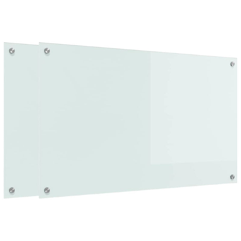 vidaXL Konyhai splashback Fehér 100 x 60 x 0.8 cm edzett üveg