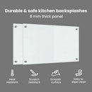 vidaXL Konyhai hátfal 2 pcs Átlátszó 70 x 40 cm edzett üveg