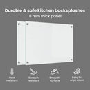 vidaXL Konyhai hátfal 2 pcs Átlátszó 70 x 50 cm edzett üveg