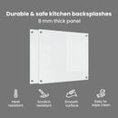 vidaXL Konyhai hátfal 2 pcs Átlátszó 70 x 60 cm edzett üveg
