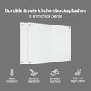 vidaXL Konyhai hátfal 2 pcs Átlátszó 80 x 60 cm edzett üveg
