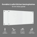 vidaXL Konyhai hátfal 2 pcs Átlátszó 90 x 40 cm edzett üveg