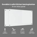 vidaXL Konyhai hátfal 2 pcs Átlátszó 90 x 50 cm edzett üveg