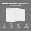 vidaXL Konyhai hátfal 2 pcs Átlátszó 90 x 60 cm edzett üveg