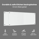 vidaXL Konyhai hátfal 2 pcs Átlátszó 100 x 40 cm edzett üveg