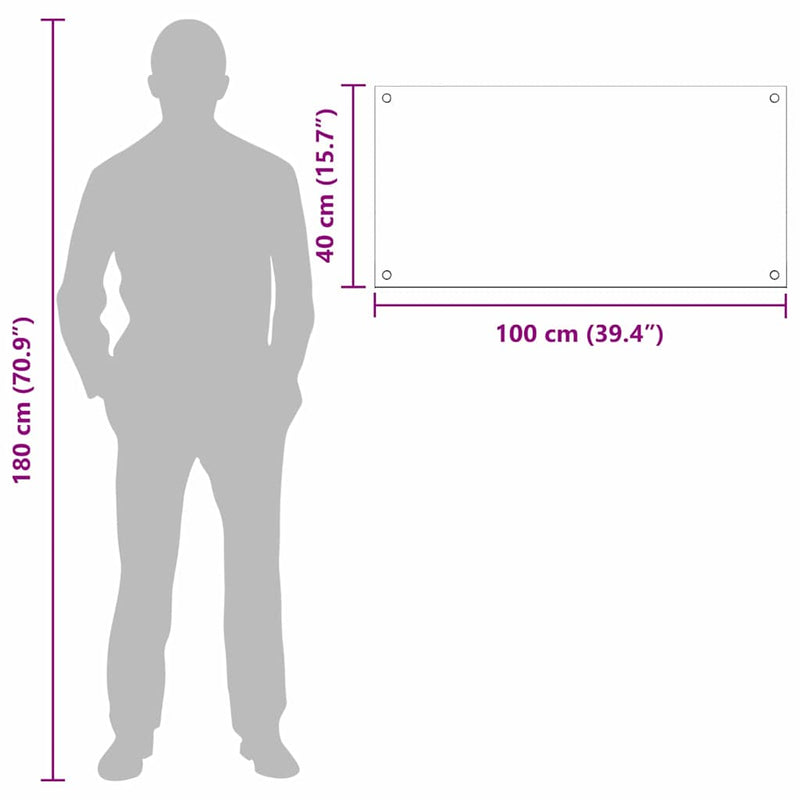 vidaXL Konyhai splashback Átlátszó 100 x 40 x 0.8 cm edzett üveg