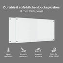 vidaXL Konyhai hátfal 2 pcs Átlátszó 100 x 50 cm edzett üveg