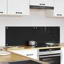 vidaXL Konyhai splashback 2 pcs Fekete 70 x 40 cm edzett üveg