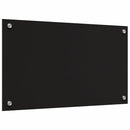 vidaXL Konyhai splashback 2 pcs Fekete 70 x 40 cm edzett üveg