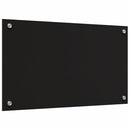 vidaXL Konyhai hátfal 2 pcs Fekete 70 x 40 cm edzett üveg