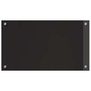 vidaXL Konyhai hátfal 2 pcs Fekete 70 x 40 cm edzett üveg