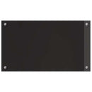 vidaXL Konyhai splashback 2 pcs Fekete 70 x 40 cm edzett üveg