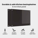 vidaXL Konyhai hátfal 2 pcs Fekete 70 x 50 cm edzett üveg