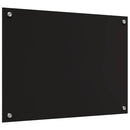 vidaXL Konyhai splashback 2 pcs Fekete 70 x 50 cm edzett üveg