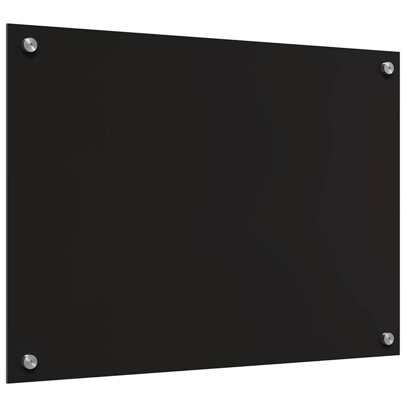 vidaXL Konyhai splashback Fekete 70 x 50 x 0,8 cm edzett üveg
