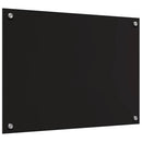 vidaXL Konyhai hátfal 2 pcs Fekete 70 x 50 cm edzett üveg