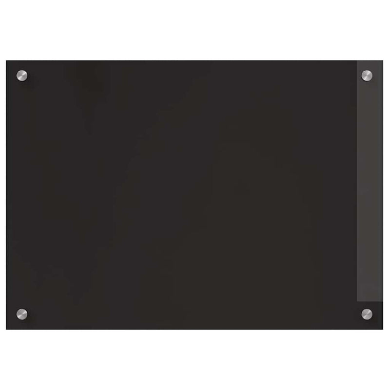 vidaXL Konyhai splashback Fekete 70 x 50 x 0,8 cm edzett üveg