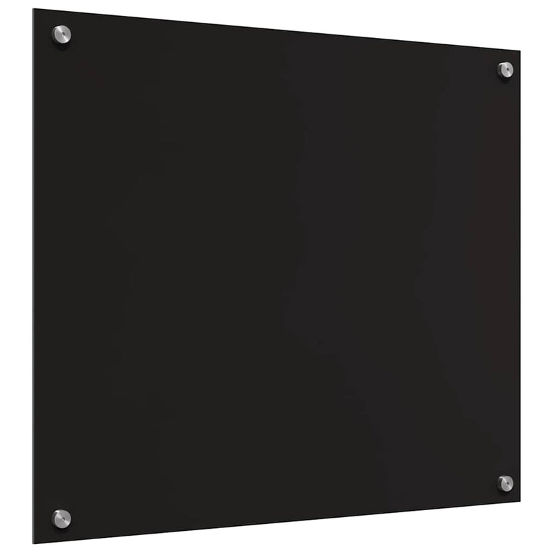 vidaXL Konyhai splashback Fekete 70 x 60 x 0.8 cm edzett üveg