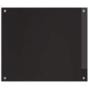 vidaXL Konyhai splashback 2 pcs Fekete 70 x 60 cm edzett üveg