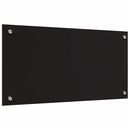 vidaXL Konyhai splashback 2 pcs Fekete 80 x 40 cm edzett üveg