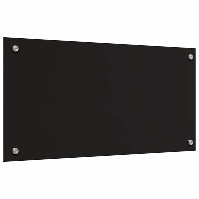 vidaXL Konyhai splashback Fekete 80 x 40 x 0.8 cm edzett üveg