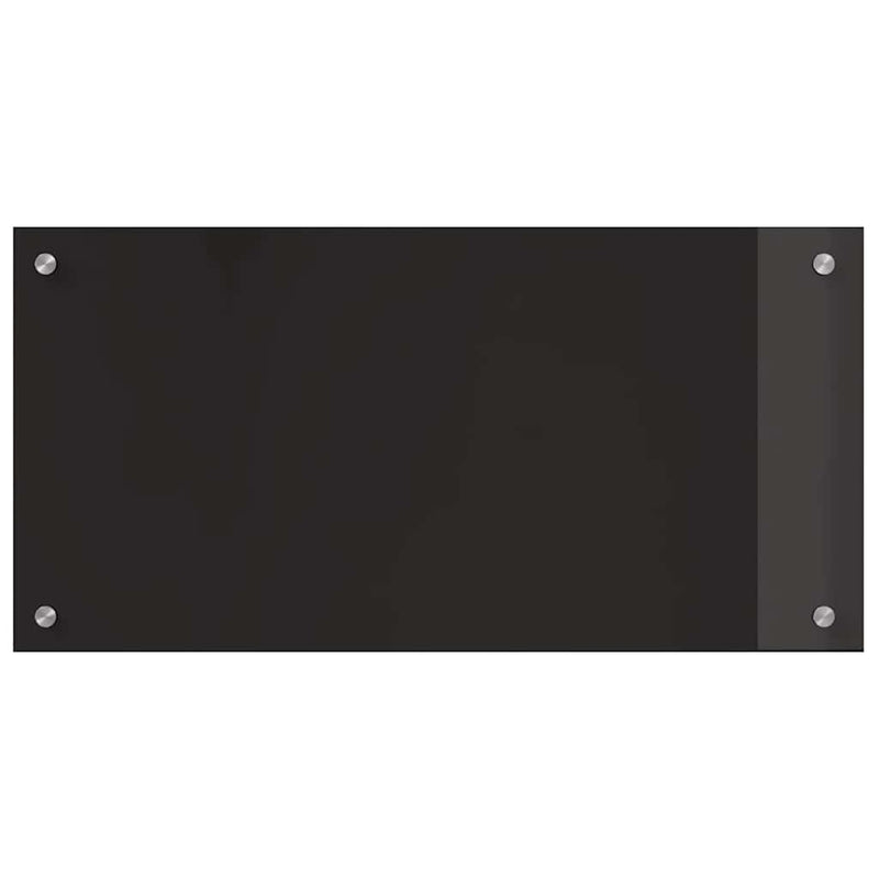 vidaXL Konyhai splashback Fekete 80 x 40 x 0.8 cm edzett üveg