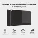 vidaXL Konyhai hátfal 2 pcs Fekete 80 x 50 cm edzett üveg