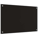 vidaXL Konyhai splashback 2 pcs Fekete 80 x 50 cm edzett üveg