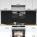 vidaXL Konyhai splashback 2 pcs Fekete 80 x 60 cm edzett üveg