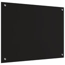 vidaXL Konyhai hátfal 2 pcs Fekete 80 x 60 cm edzett üveg