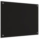 vidaXL Konyhai splashback 2 pcs Fekete 80 x 60 cm edzett üveg