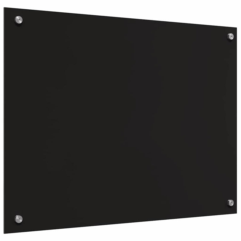 vidaXL Konyhai splashback Fekete 80 x 60 x 0.8 cm edzett üveg