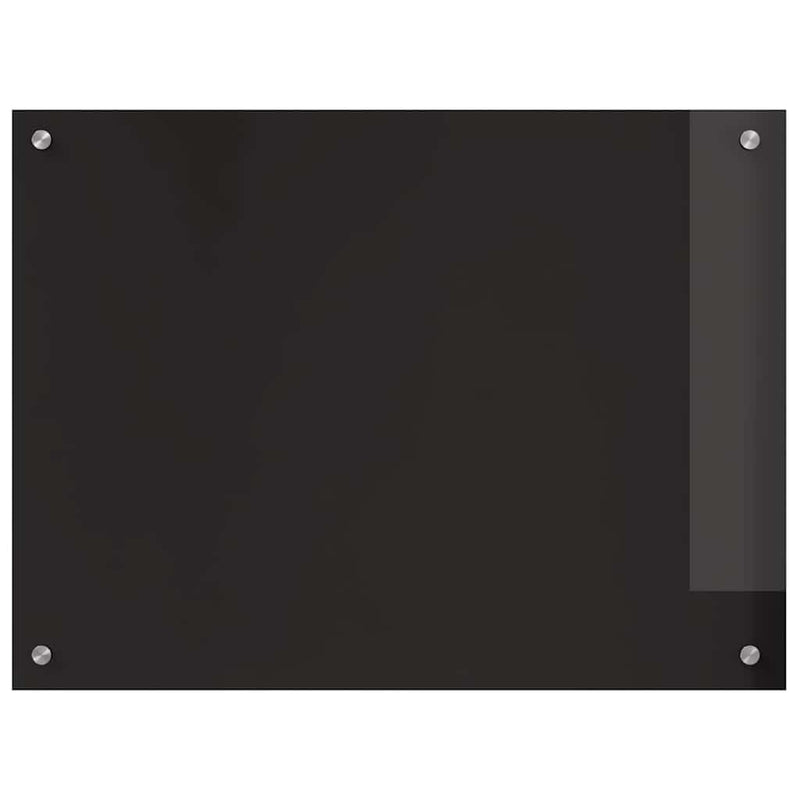 vidaXL Konyhai splashback Fekete 80 x 60 x 0.8 cm edzett üveg