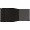 vidaXL Konyhai splashback 2 pcs Fekete 90 x 40 cm edzett üveg