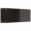 vidaXL Konyhai hátfal 2 pcs Fekete 90 x 40 cm edzett üveg