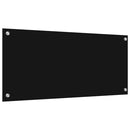 vidaXL Konyhai splashback 2 pcs Fekete 90 x 40 cm edzett üveg