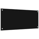 vidaXL Konyhai hátfal 2 pcs Fekete 90 x 40 cm edzett üveg