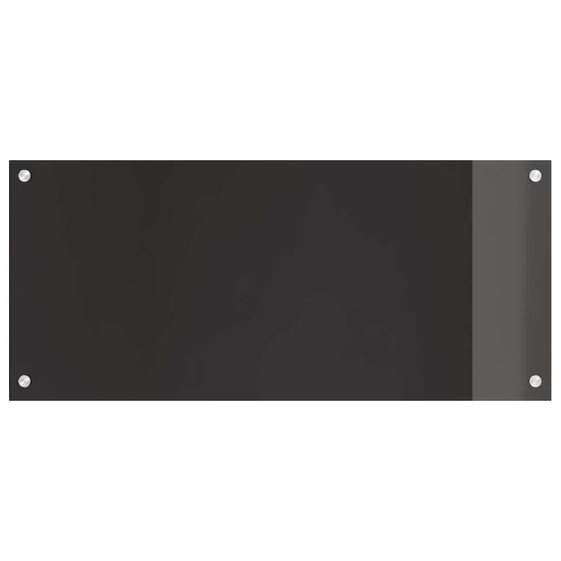 vidaXL Konyhai splashback Fekete 90 x 40 x 0.8 cm edzett üveg