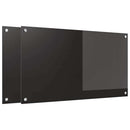 vidaXL Konyhai hátfal 2 pcs Fekete 90 x 50 cm edzett üveg