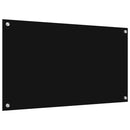 vidaXL Konyhai splashback 2 pcs Fekete 90 x 50 cm edzett üveg