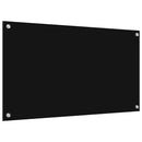 vidaXL Konyhai hátfal 2 pcs Fekete 90 x 50 cm edzett üveg